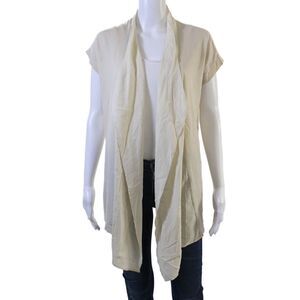 Rivamonti Women Beige Short Sleeve Cotton Blend Sweater Bohemian Size S